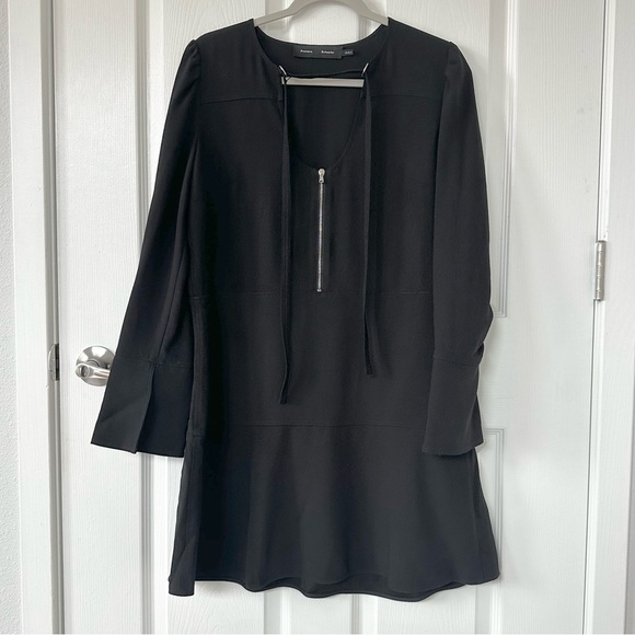 Proenza Schouler Black Bell Sleeve Dress - Picture 1 of 9